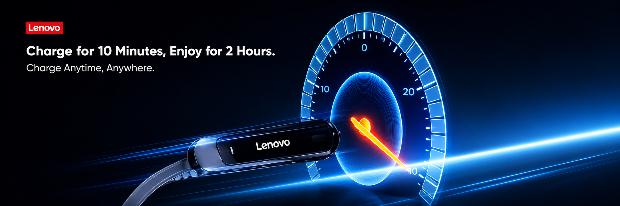 Charge for 10 minutes and enjoy for 2 hours